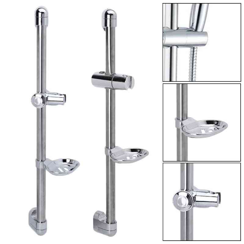 Shower Rod Soap Dish Lifter Pipe - Abs Lifting Frame Adjustable Head Holder