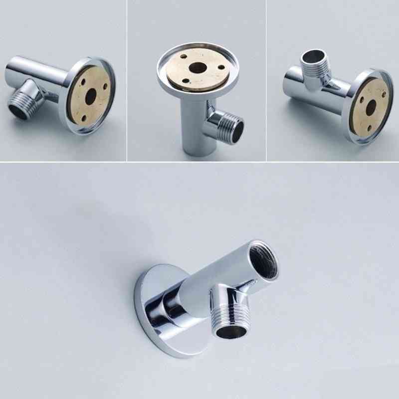 Wall Mount Chrome Shower Arm Flange Holder Brass And Hose Connector