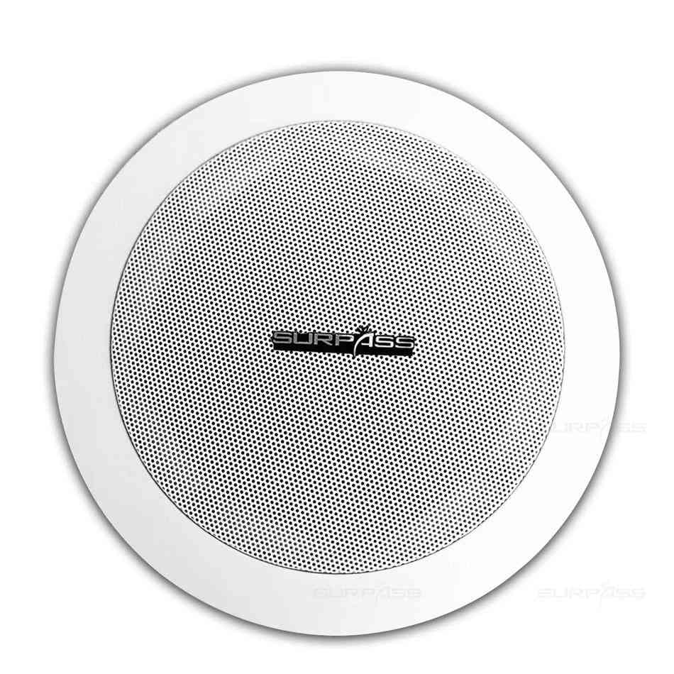 Haut-parleur de plafond bidirectionnel pour système de musique domestique, utilisé dans les systèmes de sonorisation 5 pouces 20w, haut-parleur d'entrée coaxiale pour salle de bain (blanc) -