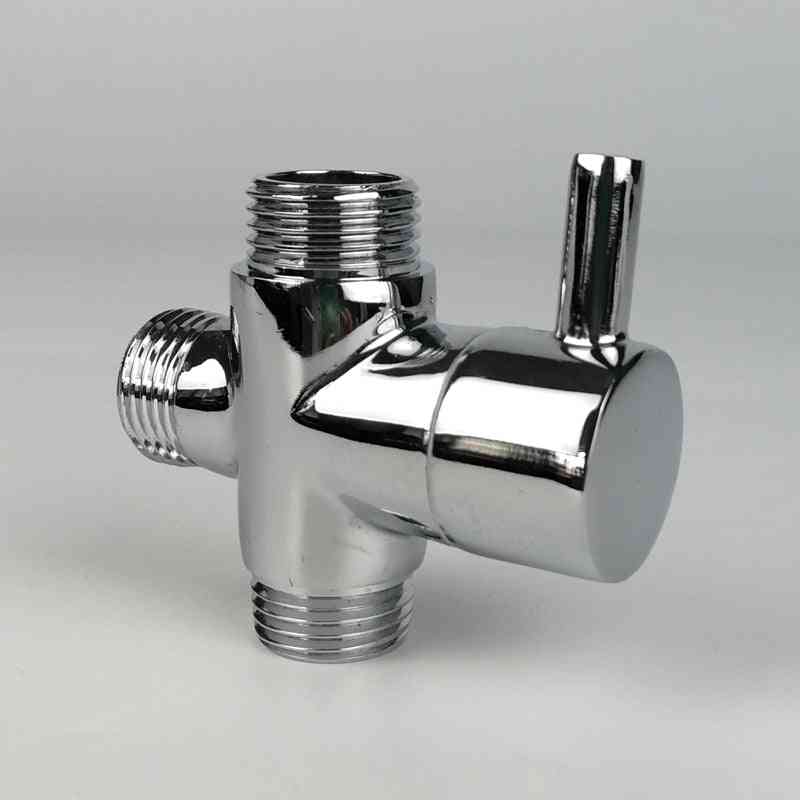 Mosadzný faucetový adaptér, pochrómovaný - vodovodná batéria pre kúpeľňové sprchové príslušenstvo