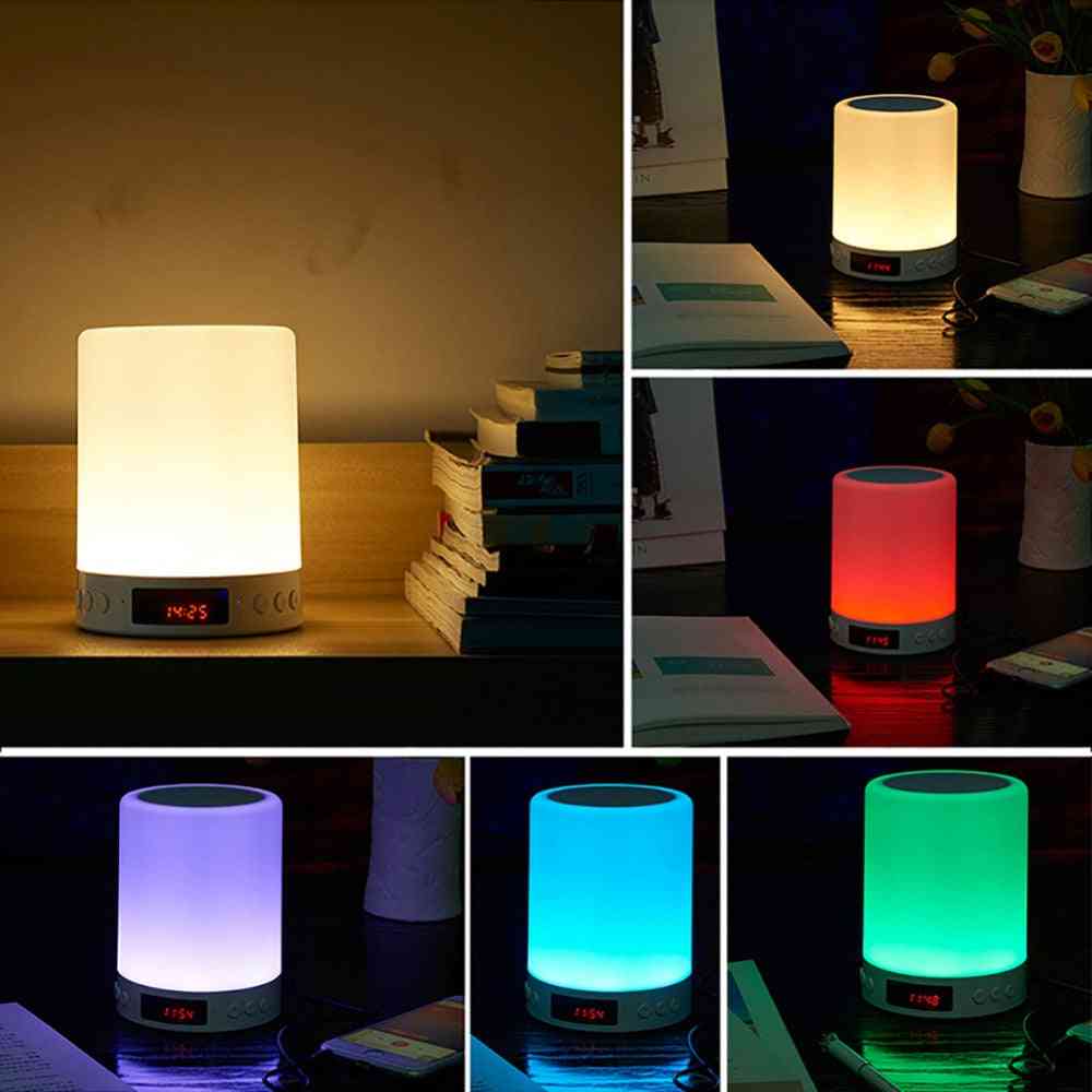 Wireless Bluetooth Speaker, Portable Led Night Light-touch Control