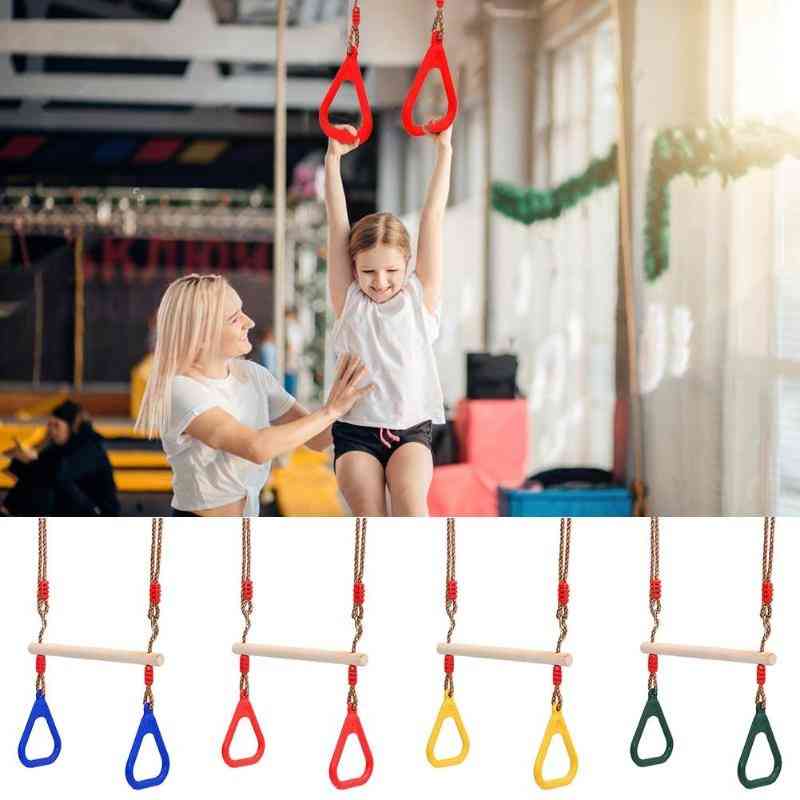 Kids Fitness, Adults Rings Swing Playground Flying Gym Rings, Swing Flying Pull Up Sports Outdoor Indoor Gym Swing