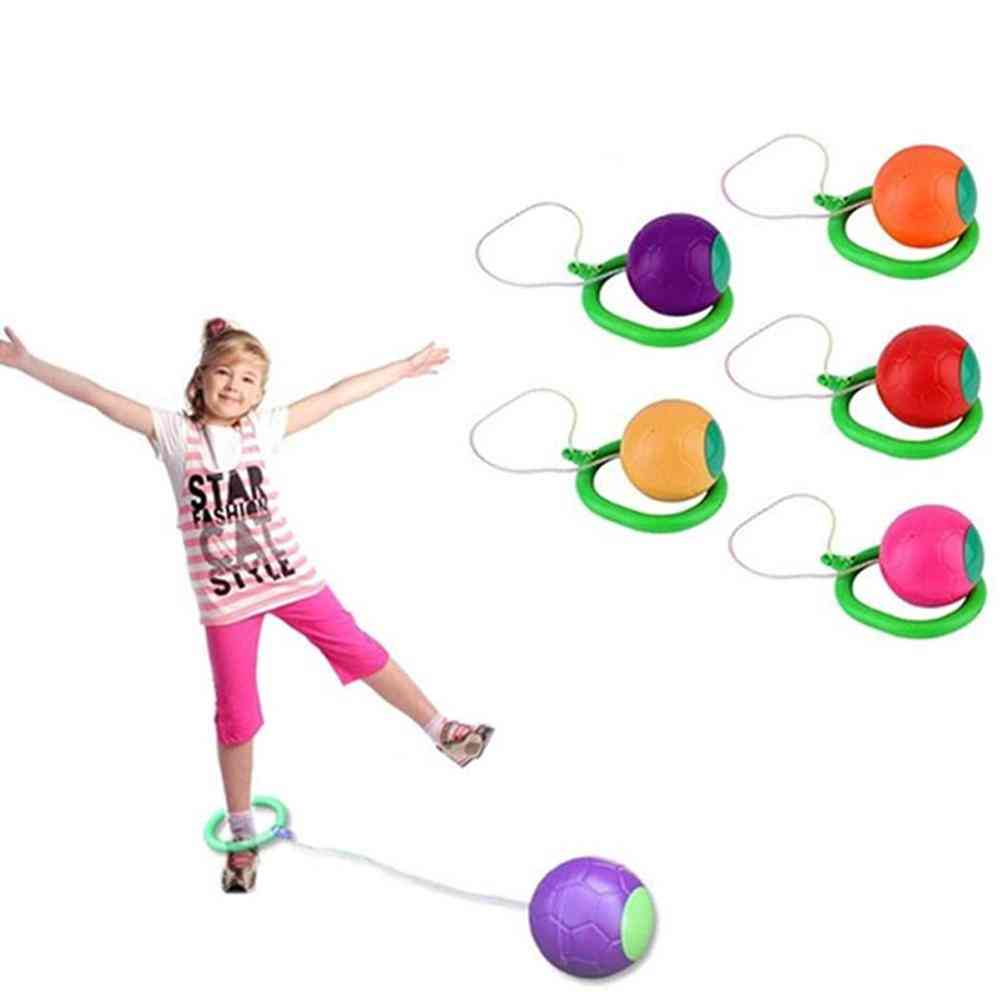 Barn ledde blinkande hopprep boll färgglada fotled hoppa rep sport gunga leksaker - grön
