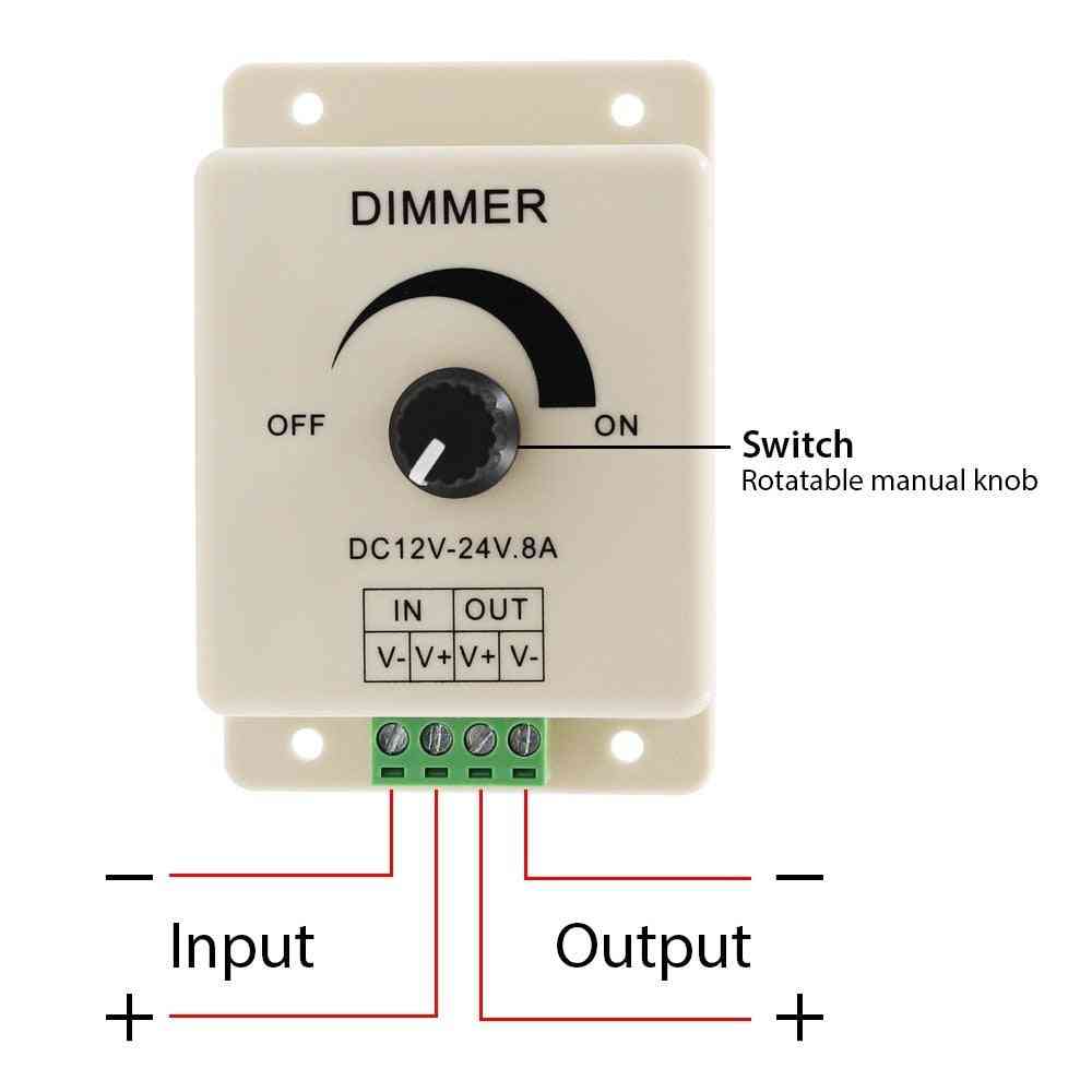 Dc 12v Led Light Protect Strip Dimmer With Adjustable Brightness Controller
