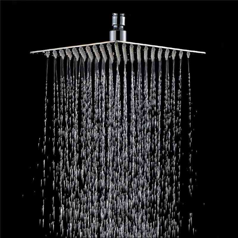 Stainless Steel, Ultra-thin Rainfall Style-shower Head For Bathroom
