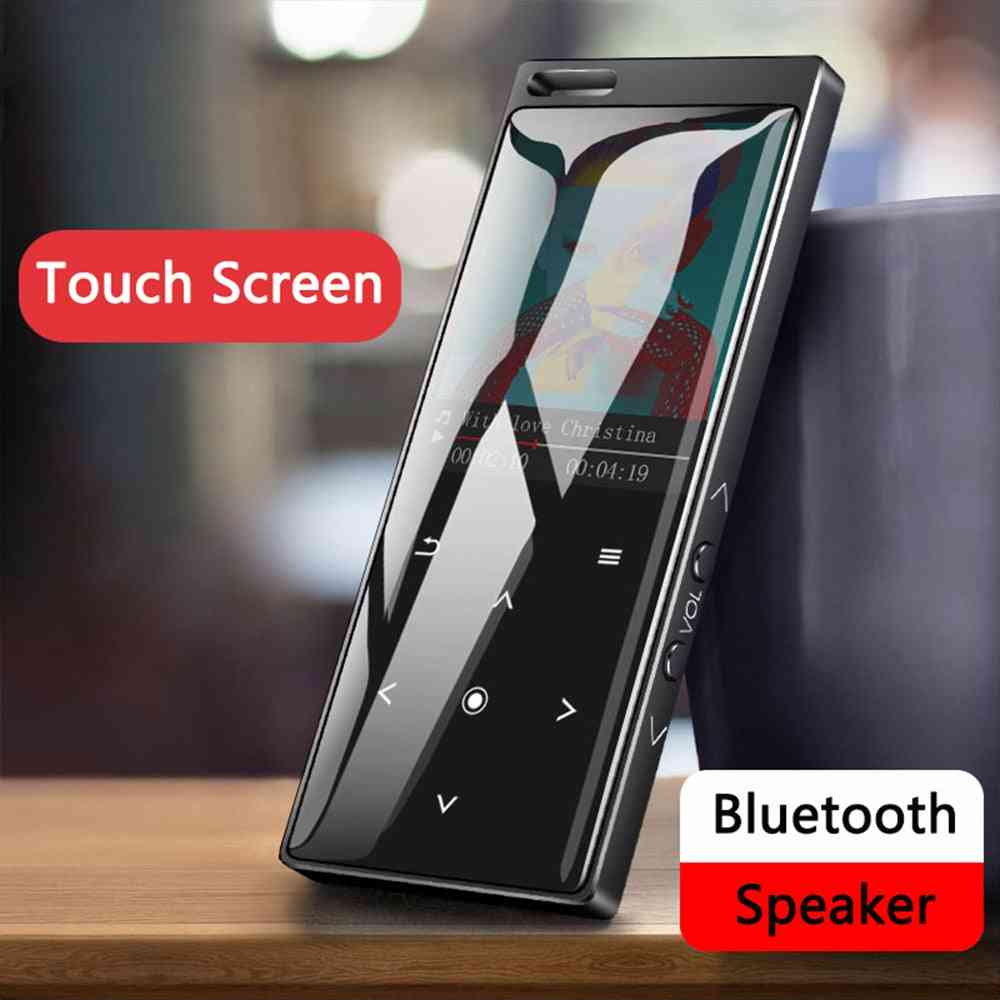 Bluetooth 4.0 mp4-afspiller med højttaler, tabsfri hifi-musikafspiller med berøringsknap med e-bog, FM-radio - sort / 16 GB