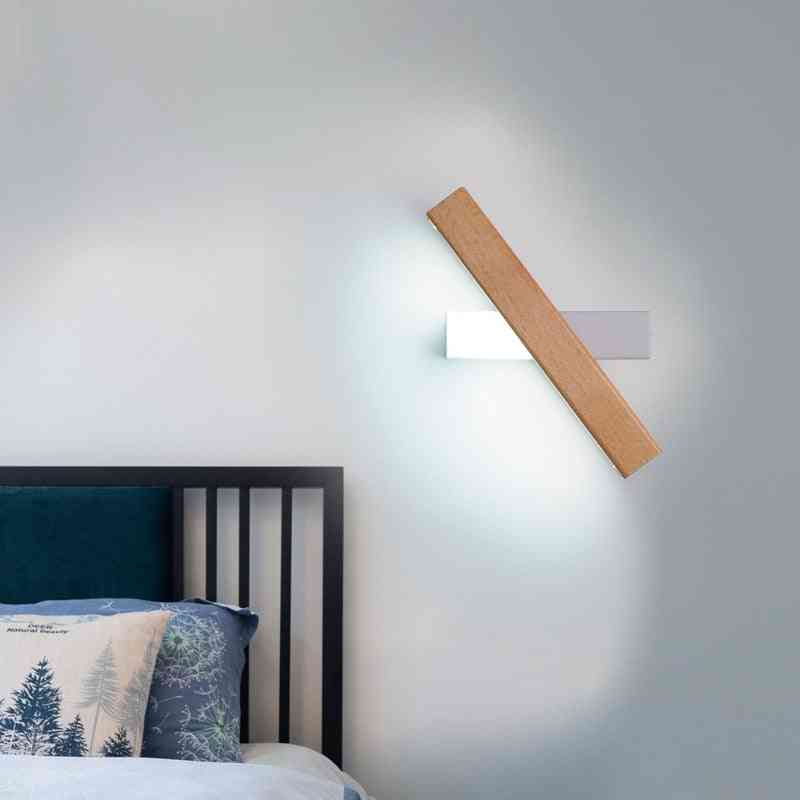Wooden Modern Revolving Indoor Led Wall Lamp
