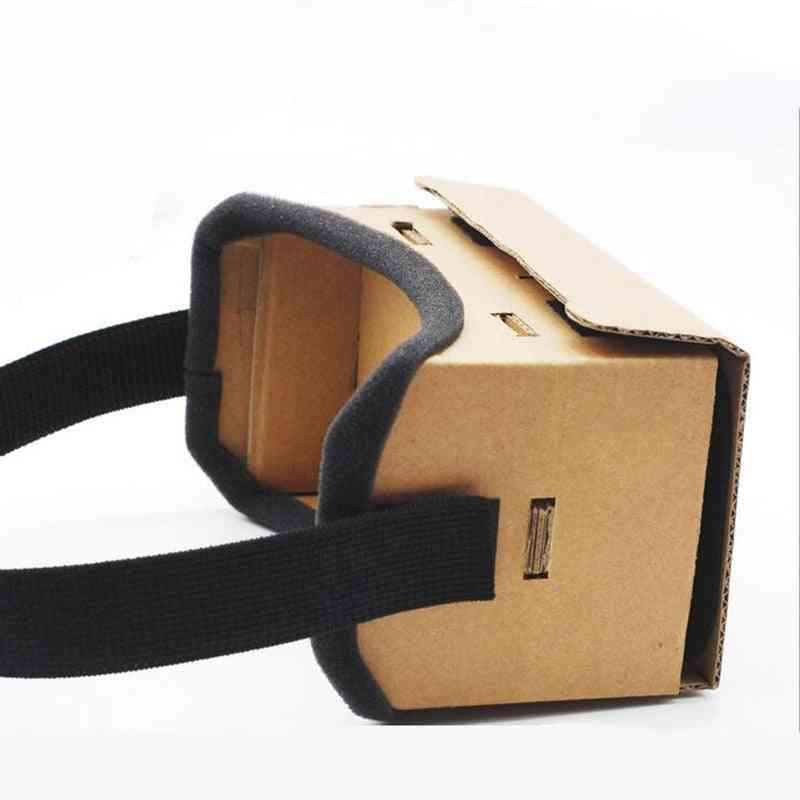 Gafas de cartón de google-gafas 3d películas de caja vr para teléfonos inteligentes iphone 5 6 7, auriculares vr para xiaomi -