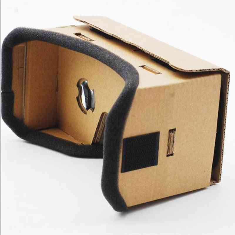 Google kartongglasögon -3d glasögon vr box filmer för iphone 5 6 7 smartphones, vr headset för xiaomi -