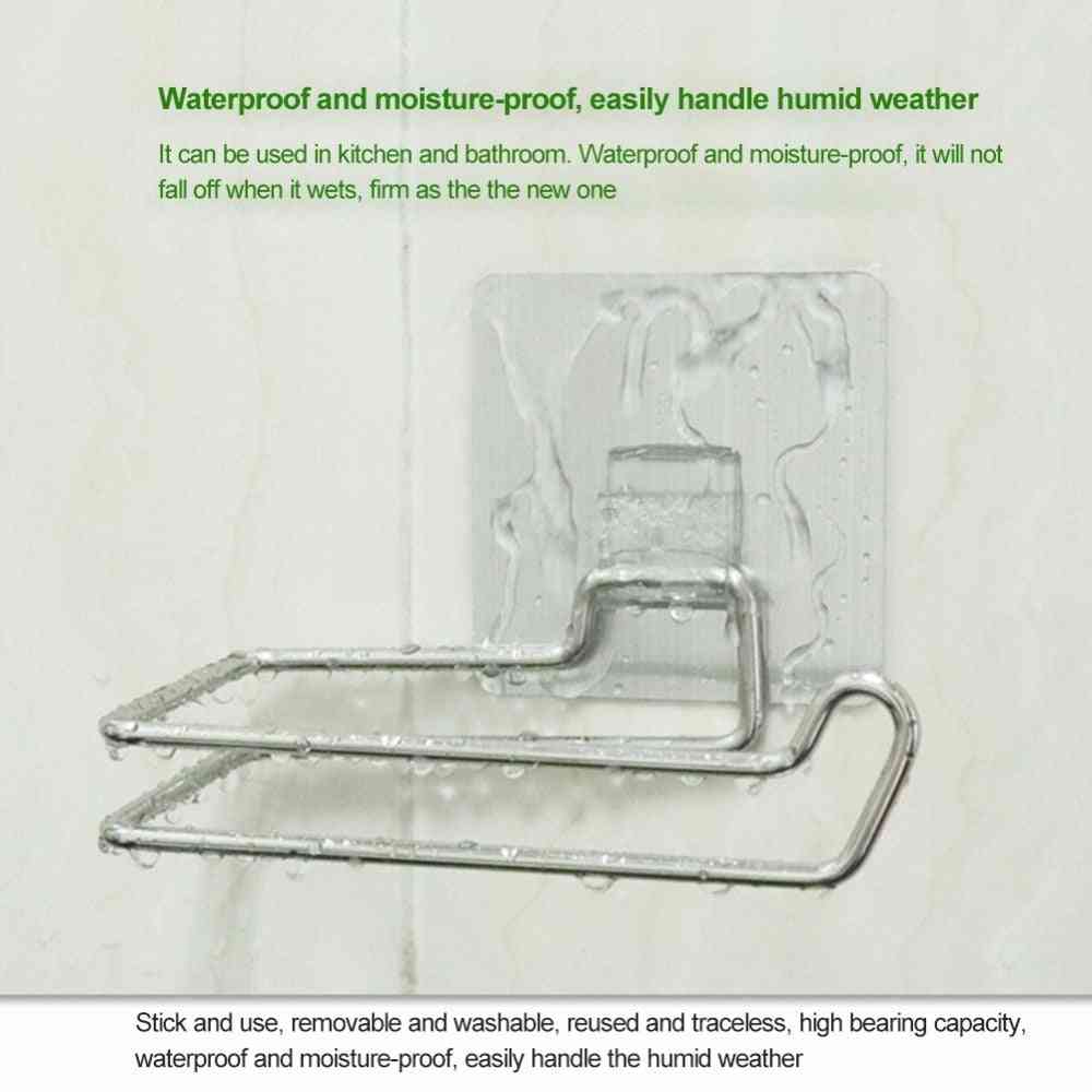 Roll Paper Holder, Stainless Steel Repeatedly Washable Stick Hooks