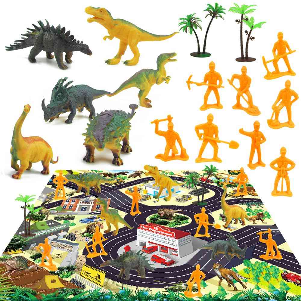 Simulation Animal Model Dinosaur Park Doll Game Mat Carpet Scene