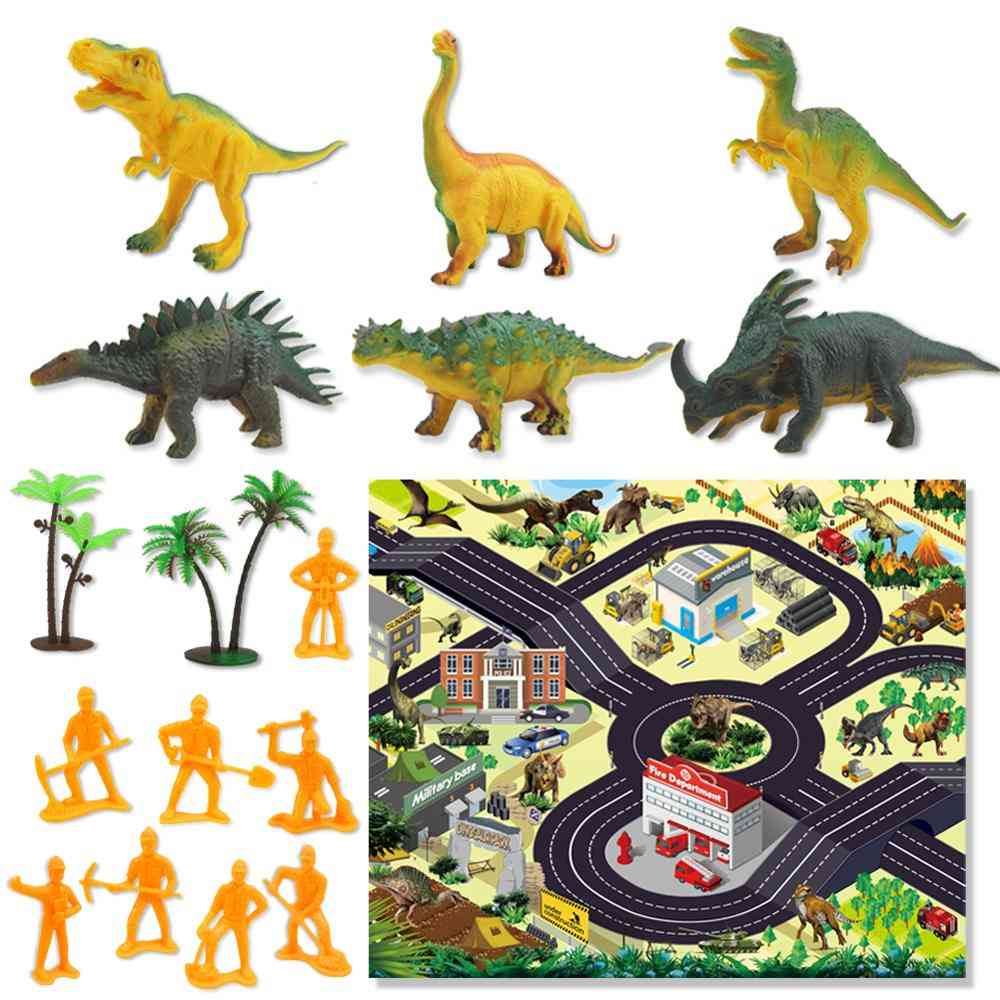 Simulation Animal Model Dinosaur Park Doll Game Mat Carpet Scene