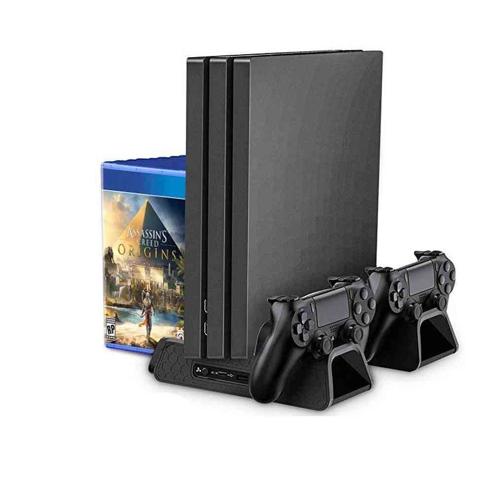 3-in-1 Powerful Cooling Stand For Playstation - Vertical Bracket