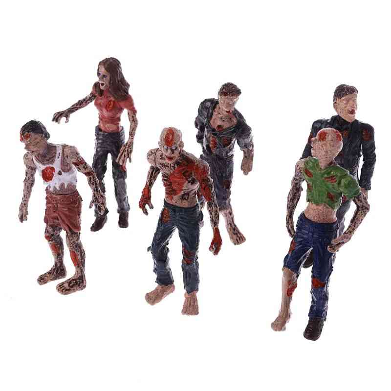 Gående lig model terror zombier børn børn actionfigur legetøj dukker halloween dekor figurer -