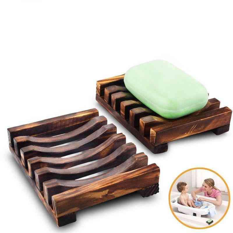 Natural Bamboo Wooden And Portable Soap Dishes Tray