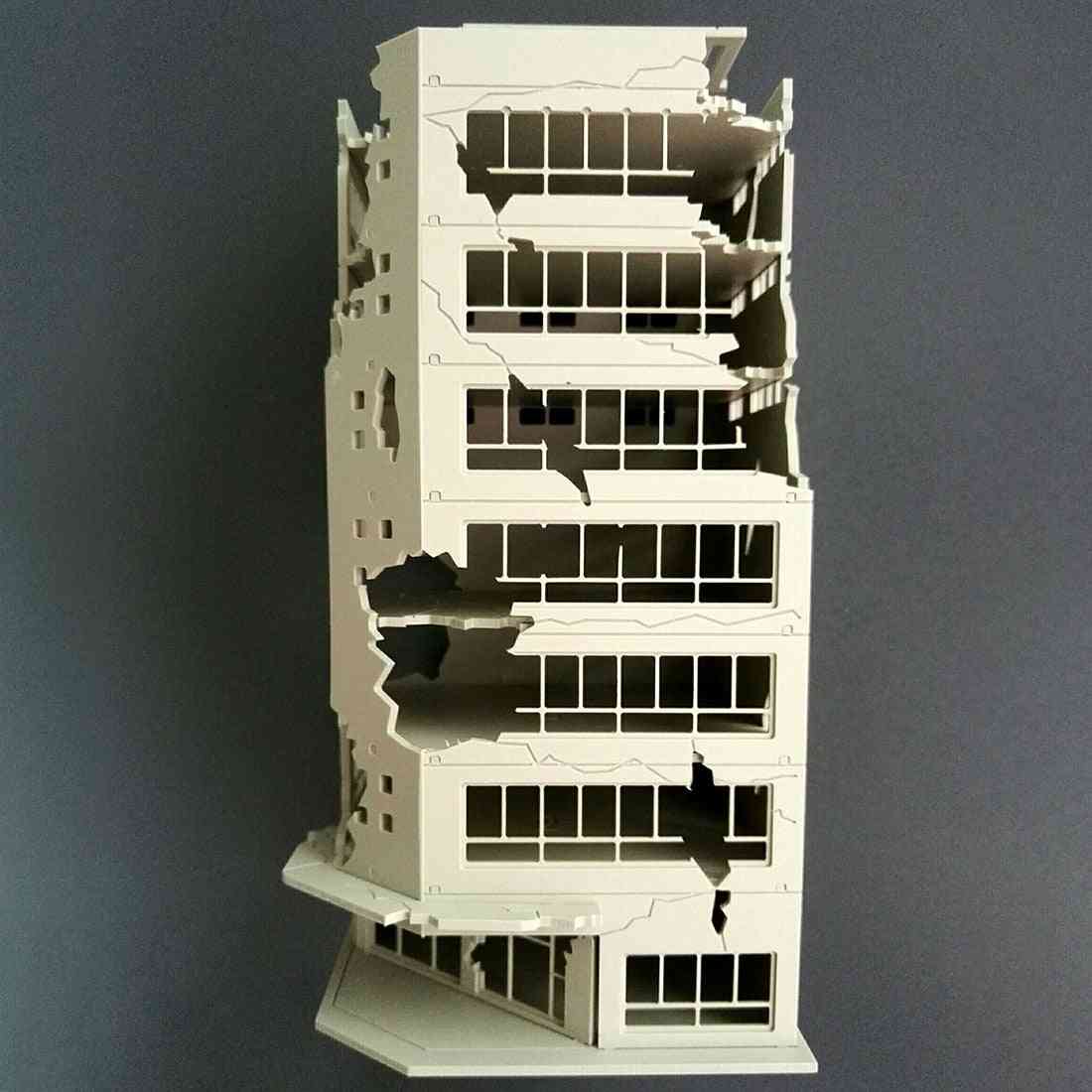 пясъчна маса разрушен модел на сграда - битка повредена