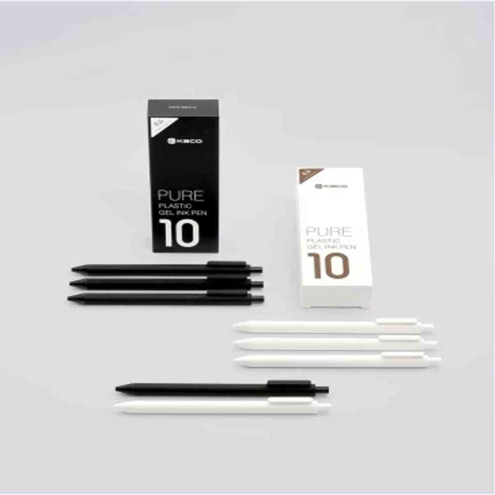 Originele xiaomi kaco-teken pennen-0,5 mm japan zwart-inkt vulling balpen 10 stks / pak duurzame ondertekening mi pennen school briefpapier - 1 pen zwart nopackag