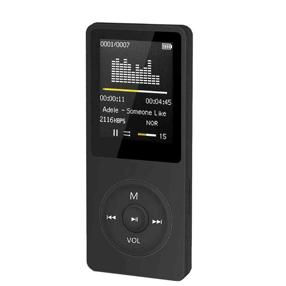 MP3-Musik-Player, Mode tragbare LCD-Bildschirm FM-Radio, Videospiele, Film Walkman für ultradünne MP3-Player - schwarz / 32 GB