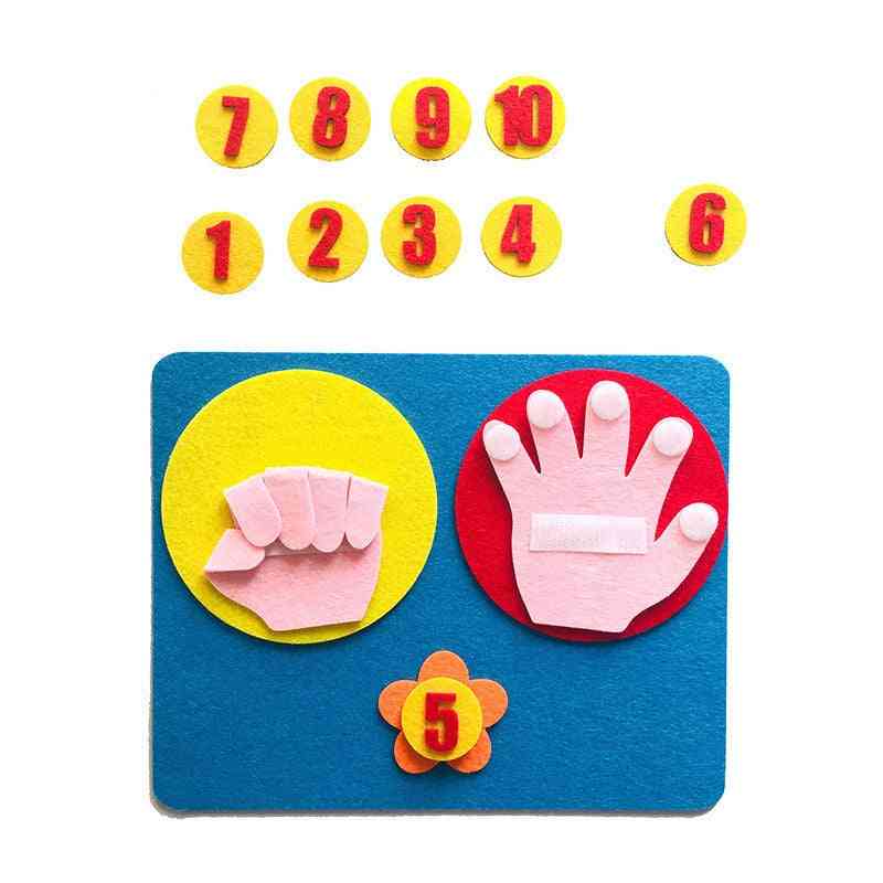 Niños juguetes de matemáticas conteo de dedos 1-10 aprendizaje - ayudas didácticas de números montessori - 1pcs color aleatorio
