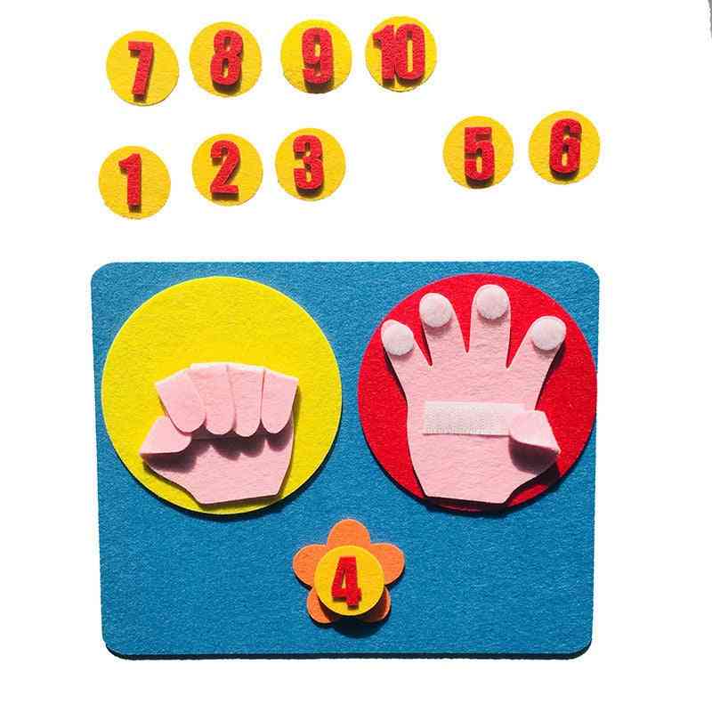 Brinquedos para crianças matemática contagem de dedos 1-10 aprendizagem - número montessori auxiliares de ensino - cor aleatória 1pcs