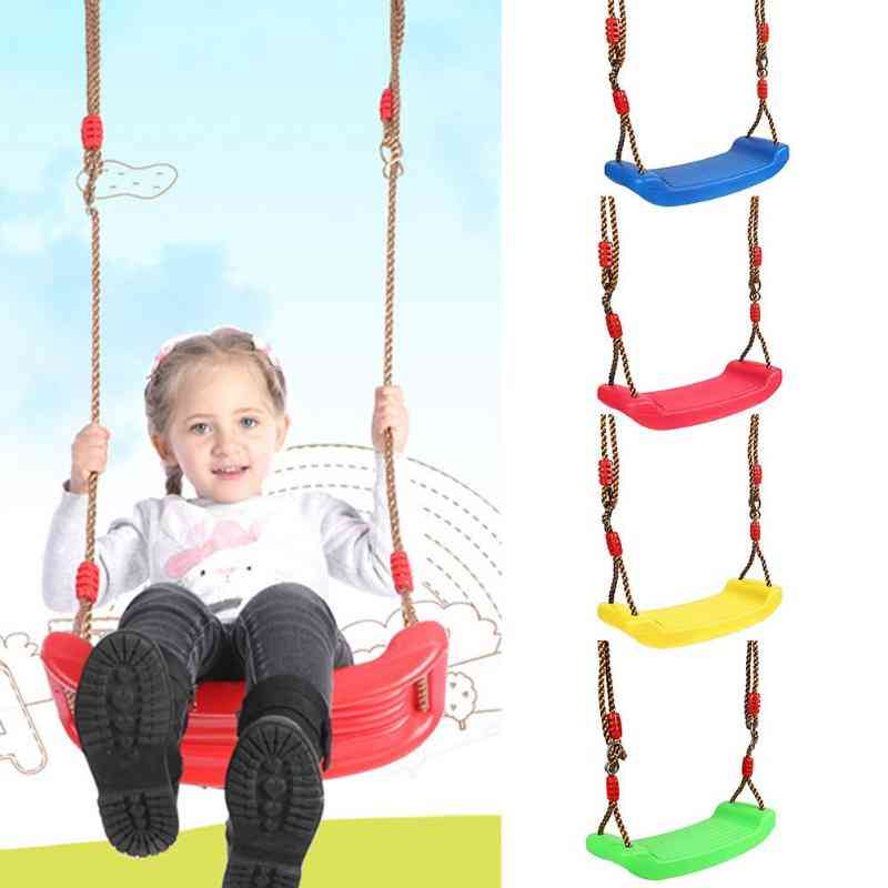 Plastic Anti-skid, Adjustable Swing Seat With Automatic Leveling Rope