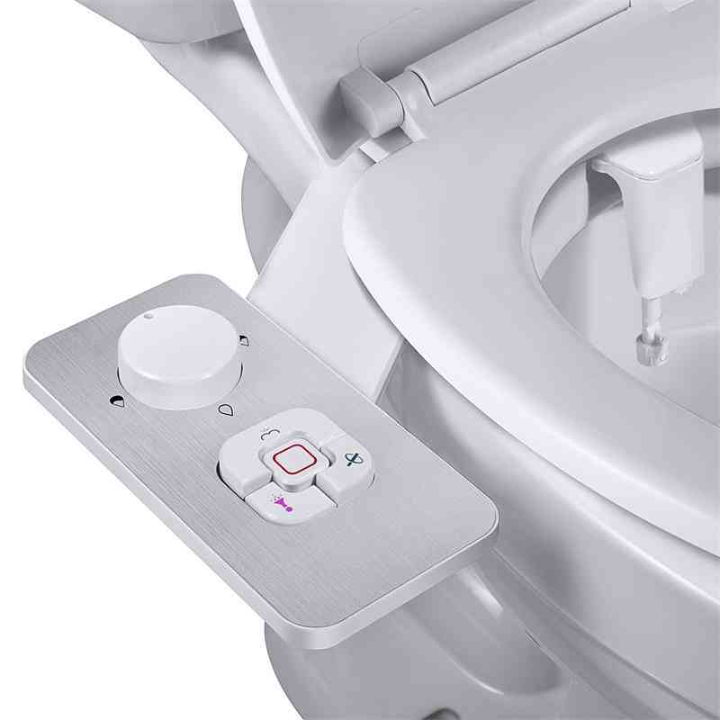 Toilet Seat Attachment Ultra-thin, Non-electric Self Cleaning Dual Nozzles