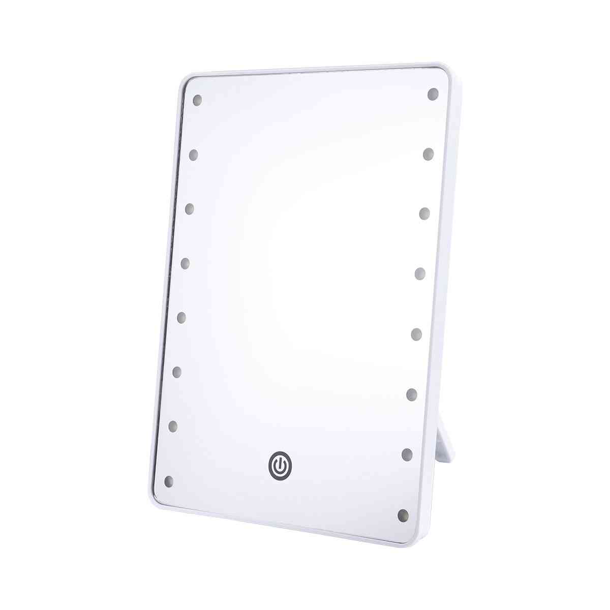 Cosmetic Mirror With 16 Leds, Touch Dimmer Switch - Battery Operated