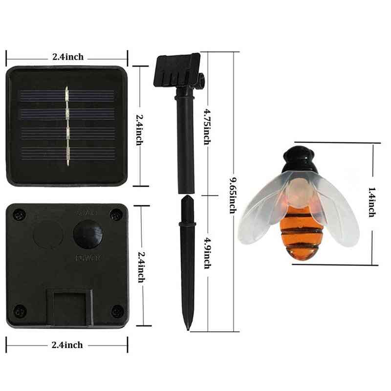 Solárny roztomilý včelí med, vedené rozprávkové svetlo pre vonkajšiu záhradnú výzdobu