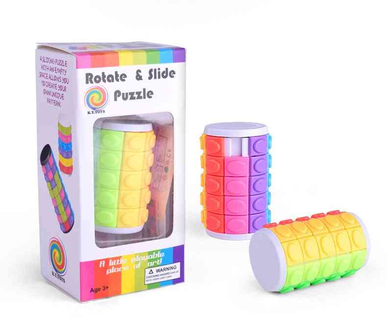 Børns intellektuelle farve kreative magiske tårn babylegetøj til dekompression finger terning, firkantet puslespil egnet slappe legetøj -