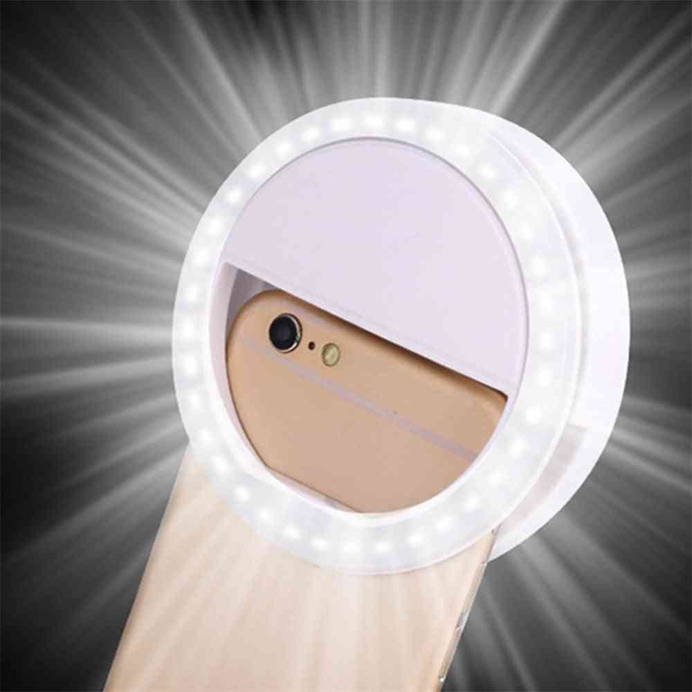 Universal Selfie Led Ring Flash Light - Portable Mobile Phone With 36 Leds Selfie Lamp