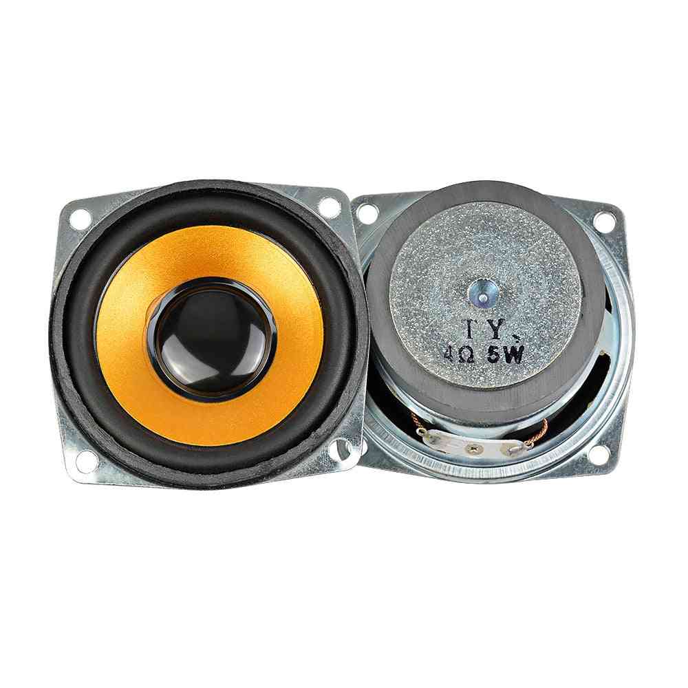 2pcs 4-ohm 5w audio-speaker 2.5-inch 66mm full range rubber cono altavoz altavoz cuadrado altavoz diy home / theater sound system