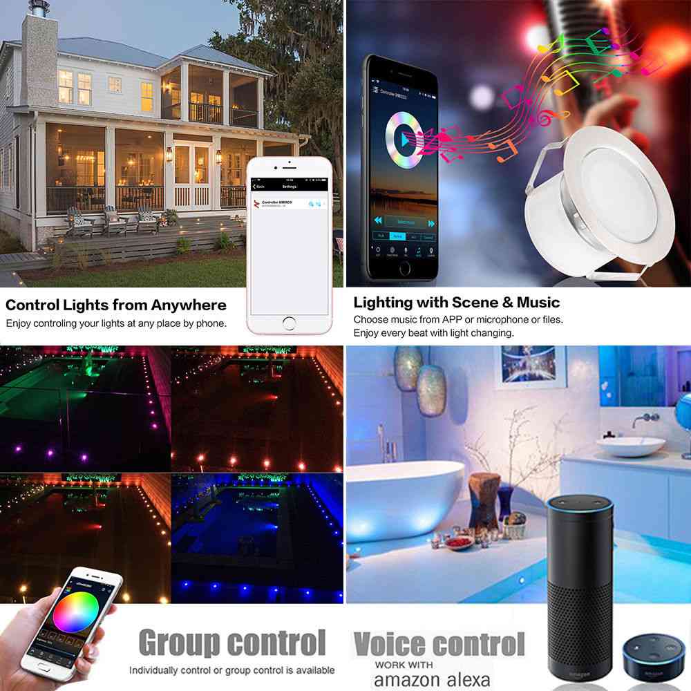 Wifi, Remote Controller - 12v, 5pin Rgbw Led Lights