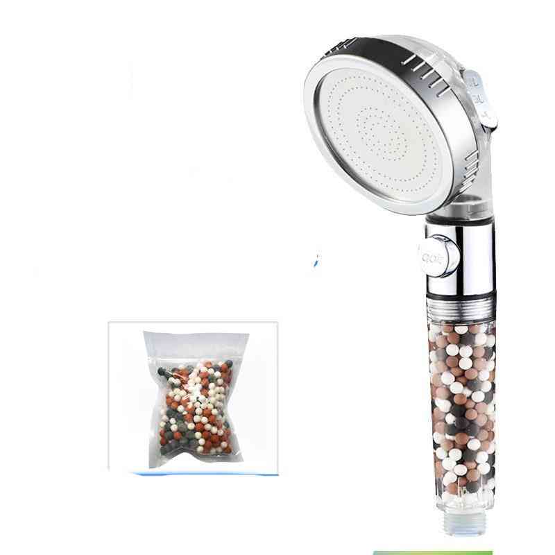 3 Mode Adjustable Shower Head With New Replacement Filter Balls