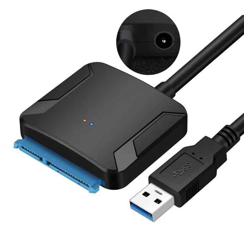 Conversor de cabo / adaptador USB 3.0 para SATA 3, suporte SSD / HDD externo de 2,5 / 3,5 polegadas