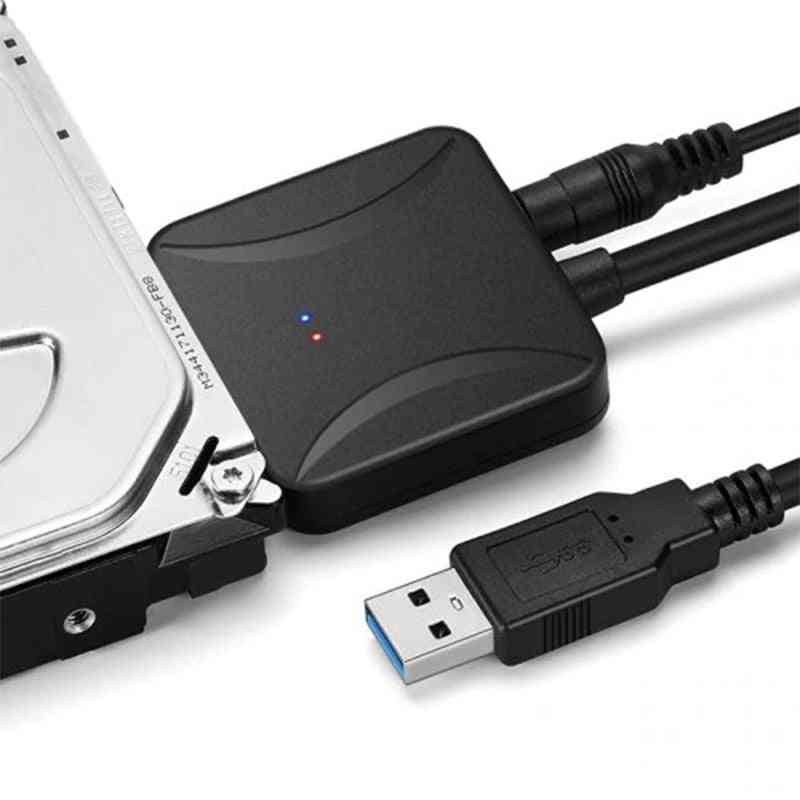 USB 3.0 till SATA 3-kabel / adapterkonverterare, stöd för 2,5 / 3,5 tum extern SSD / HDD