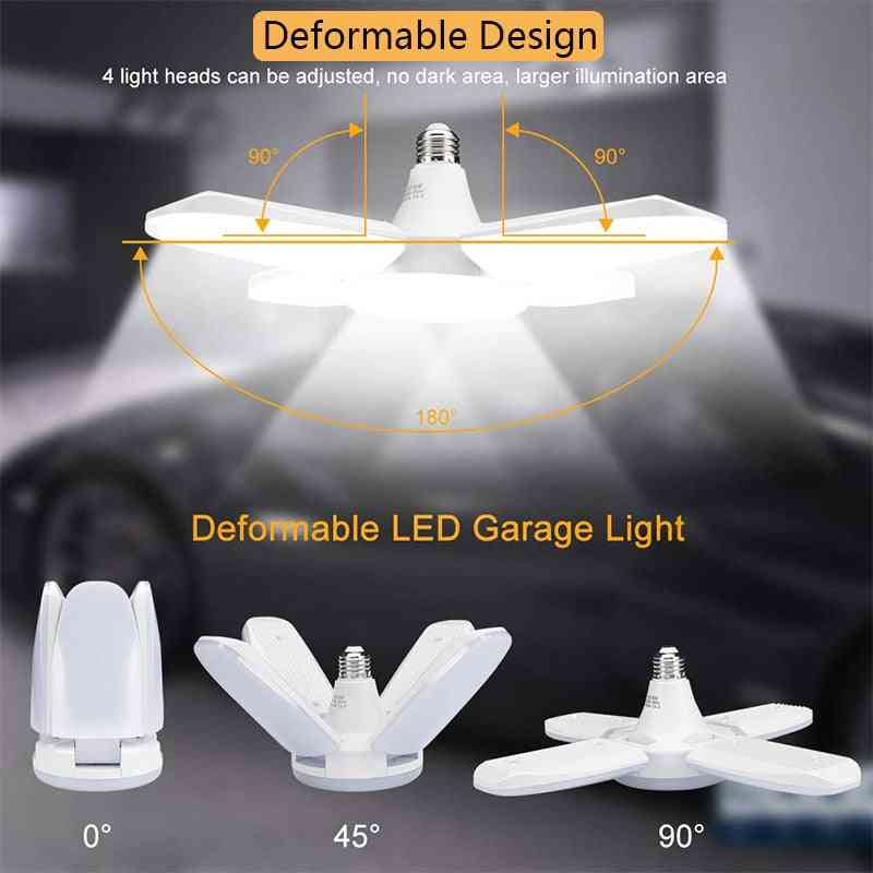 éclairage industriel LED ampoule de lame de ventilateur de garage - lampe haute baie pour atelier et bureau - 60w super lumineux