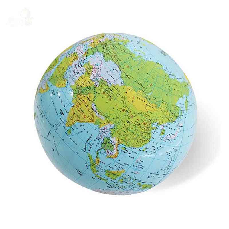 Teach Education Geography, Inflatable World Globe - Map Balloon Beach Ball Toy