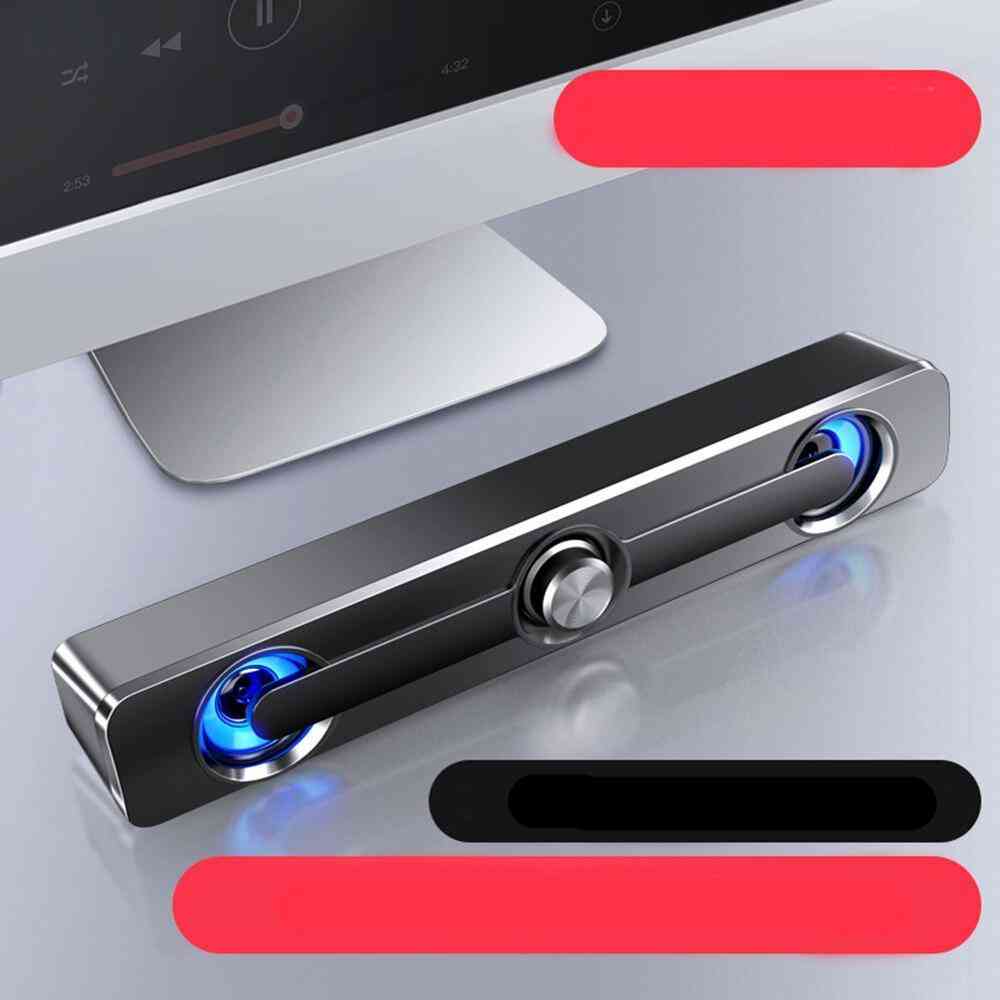 Wired Computer Bar Stereo Bass Bluetooth Speaker For Pc, Laptop, Phone And Tablet