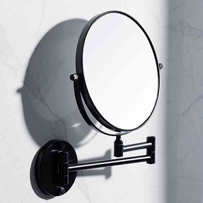 Rond gevormde opvouwbare schoonheidsspiegel aan de muur, vergrootglas voor make-up, badkamer (bz0300a)