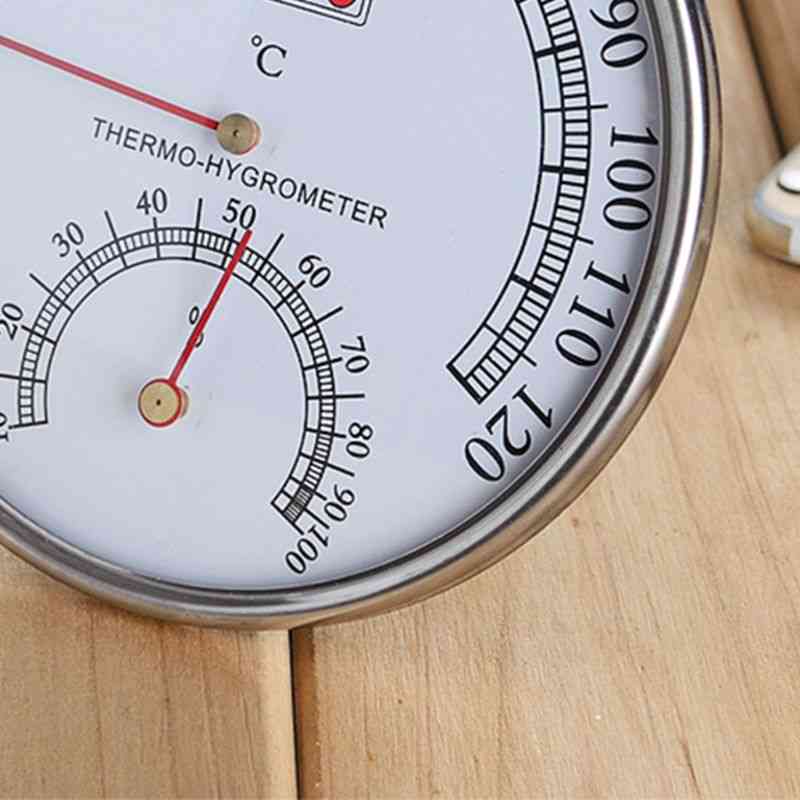 Stainless Steel Case Steam Sauna Room Thermometer / Hygrometer
