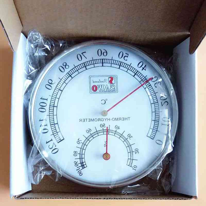 Stainless Steel Case Steam Sauna Room Thermometer / Hygrometer