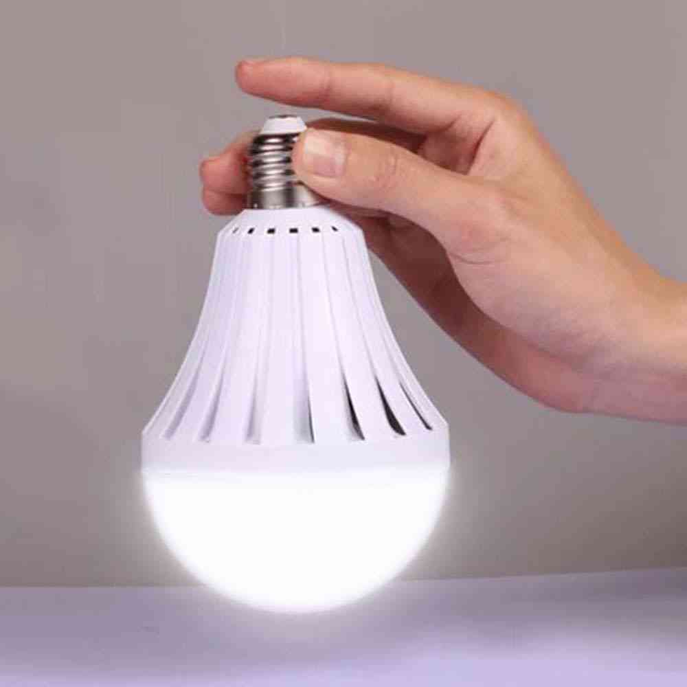 Led slimme noodlamp e27, ac220v met oplaadbare batterij verlichtingslamp voor buitenverlichting bombil
