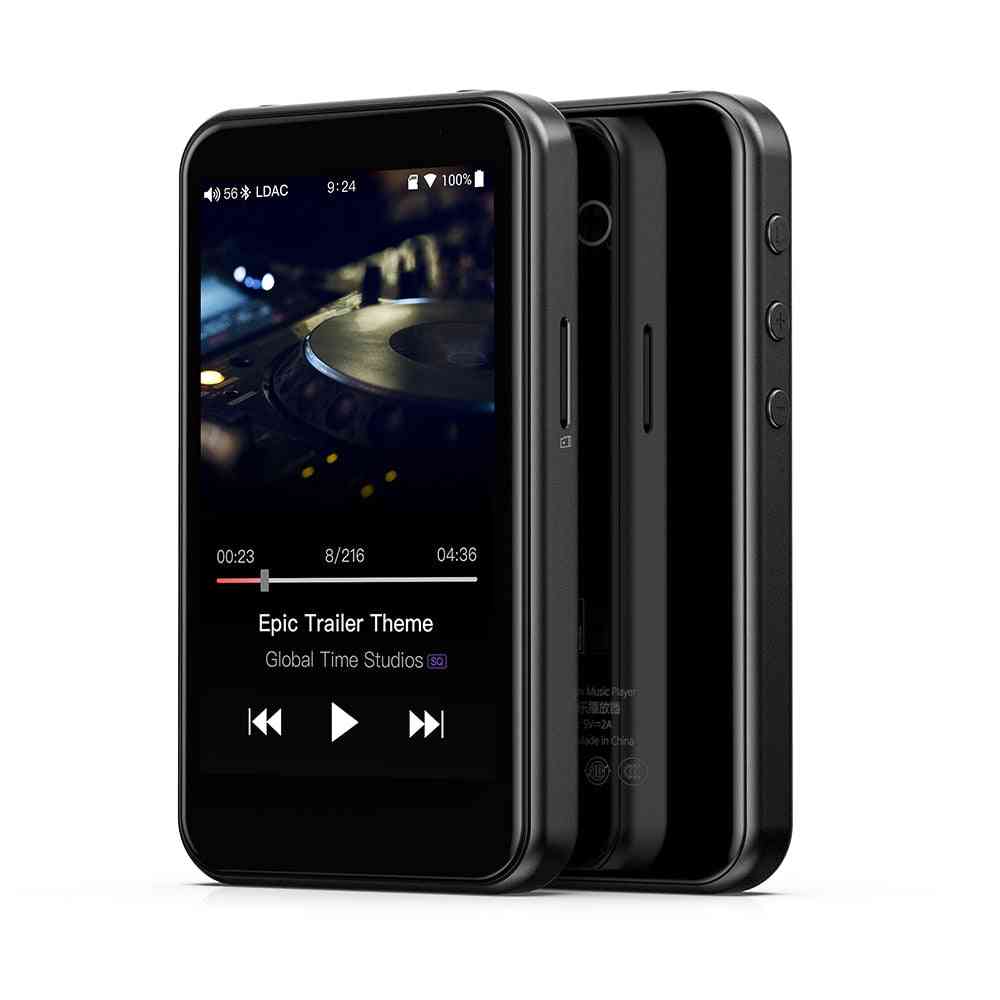 Hi-res bluetooth hifi musikk bærbar og mp3-spiller med usb dac es9018q2c basert android - med etui / annet