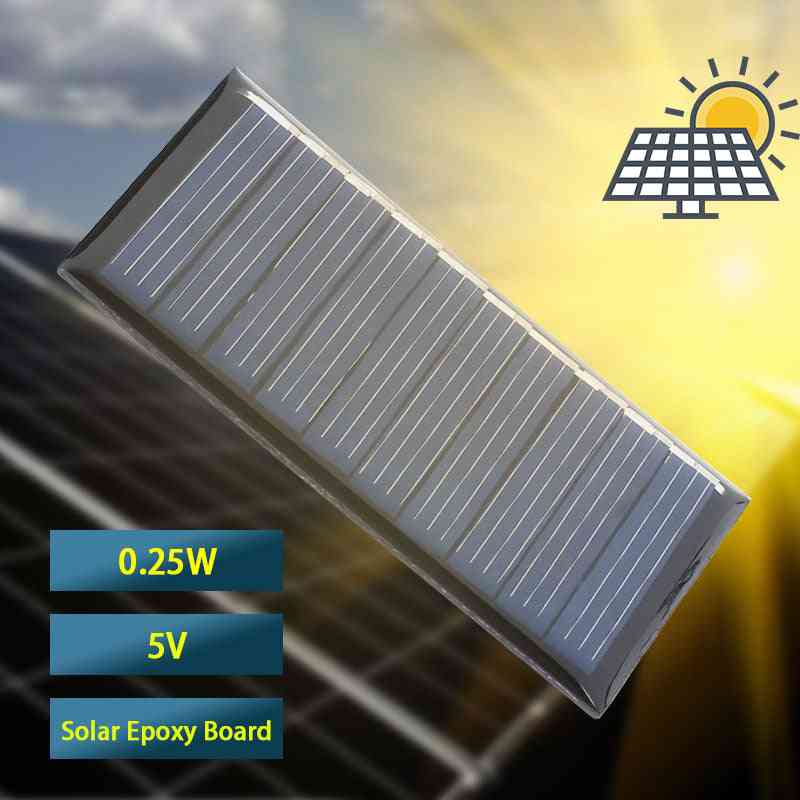 0.15W / 0.25W / 1W 5V Mini solcellepanelcelleoplader polykrystallinsk bærbar til udendørs brug - 0.25W 5V-200006157