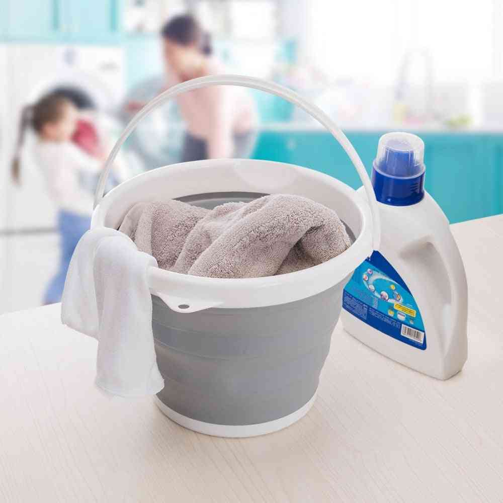 Skládací mycí kbelík - kreativní plastový přenosný mycí rybářský čistý nástroj