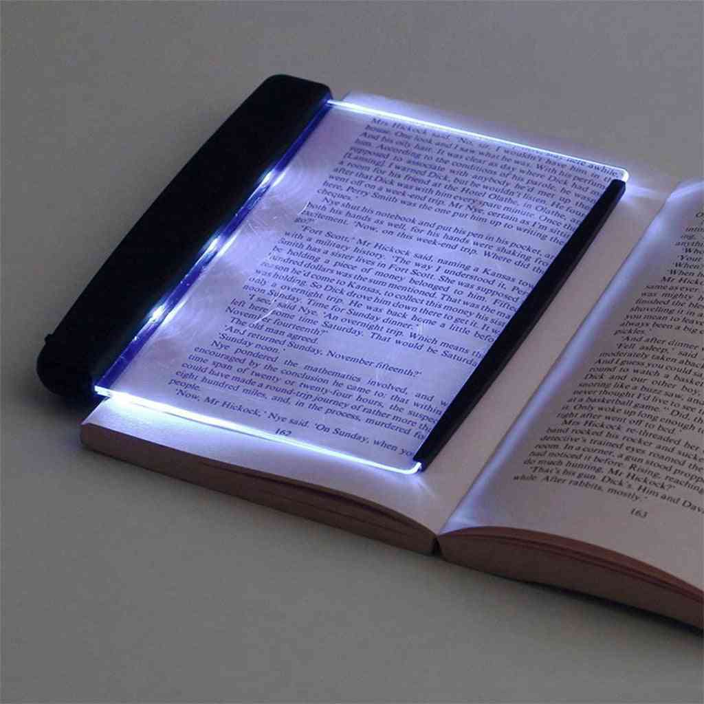 Luz de libro led creativa, placa plana de noche de lectura, lámpara de escritorio de panel de viaje portátil