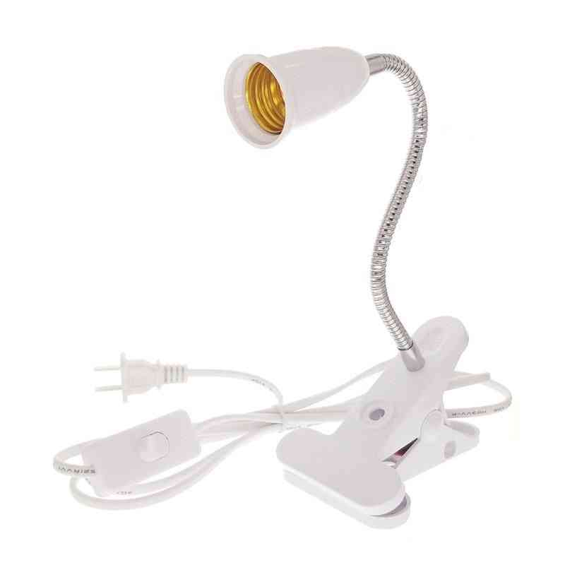 E27 Socket-flexible Clip Switch Led- Lamp Holder  Power Cable
