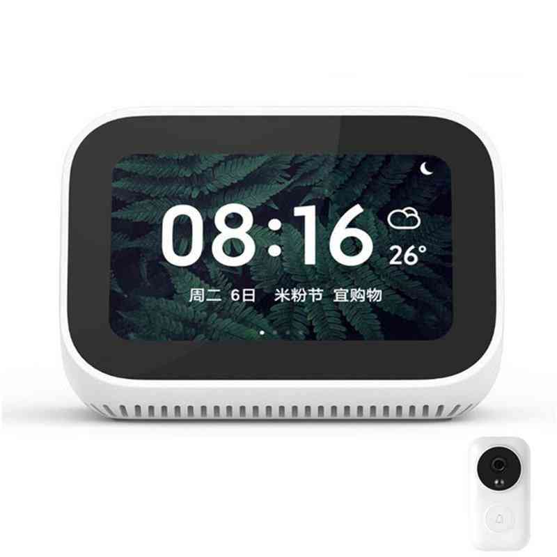 Xiaomi ai altavoz bluetooth 5.0 con pantalla táctil, reloj despertador con pantalla digital wifi conexión inteligente altavoz mi