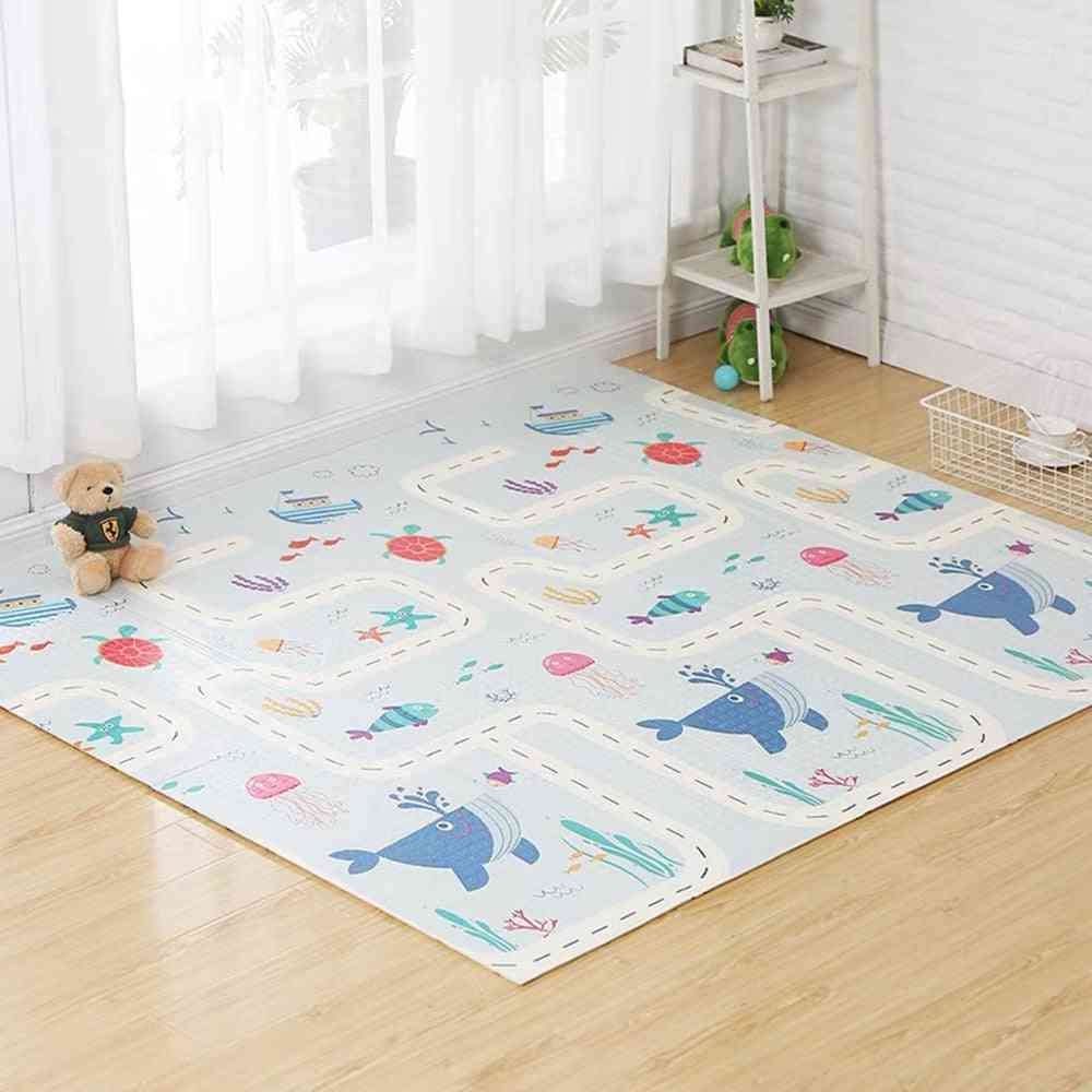 Baby Play Double Sided Crawling Mat - Foldable Waterproof Infants Carpet Floor