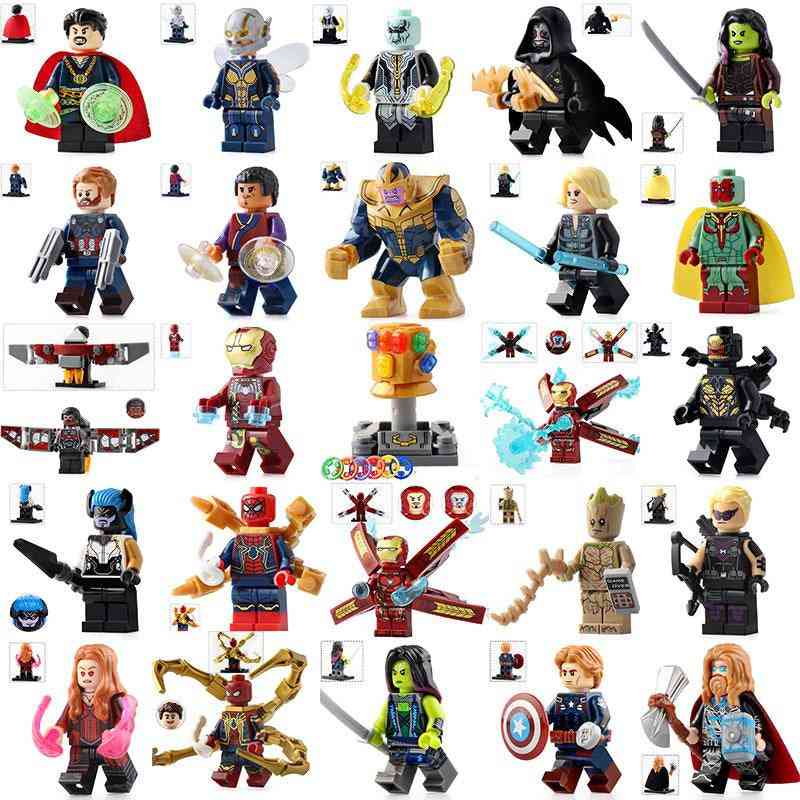 Superheroe Playmobil Uilding Block Doll - Iron Man Figurines Assembled Minifigures